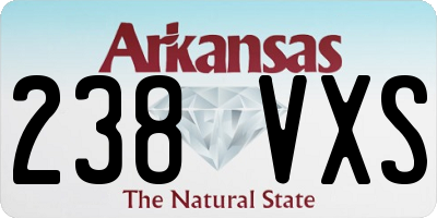 AR license plate 238VXS