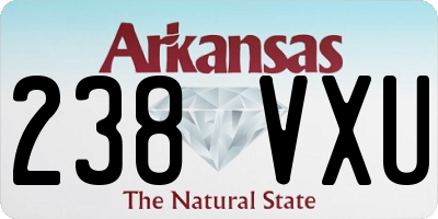 AR license plate 238VXU