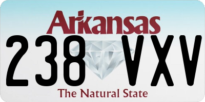 AR license plate 238VXV