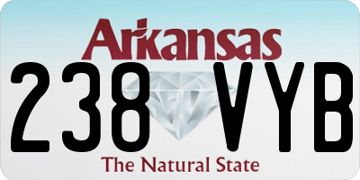AR license plate 238VYB