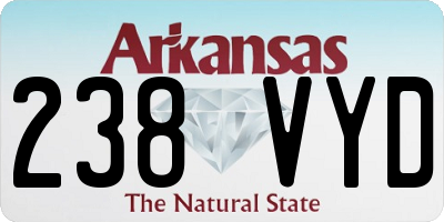 AR license plate 238VYD