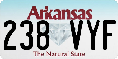 AR license plate 238VYF