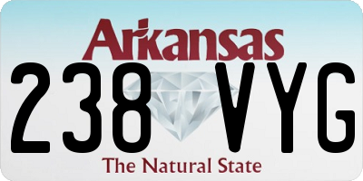 AR license plate 238VYG