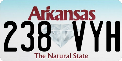 AR license plate 238VYH