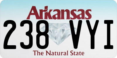 AR license plate 238VYI