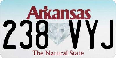 AR license plate 238VYJ