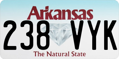 AR license plate 238VYK