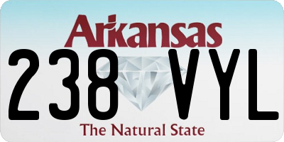 AR license plate 238VYL