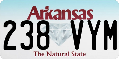 AR license plate 238VYM