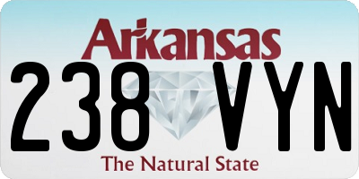AR license plate 238VYN