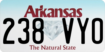 AR license plate 238VYO