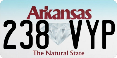 AR license plate 238VYP