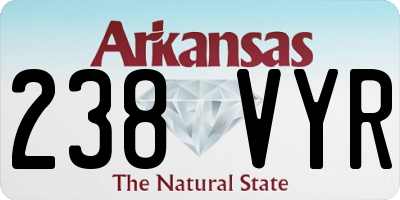 AR license plate 238VYR
