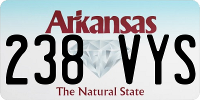 AR license plate 238VYS