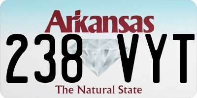 AR license plate 238VYT