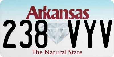 AR license plate 238VYV