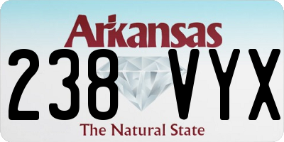 AR license plate 238VYX
