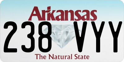 AR license plate 238VYY