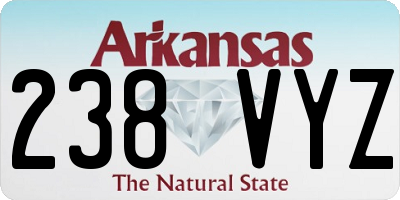 AR license plate 238VYZ