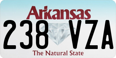 AR license plate 238VZA