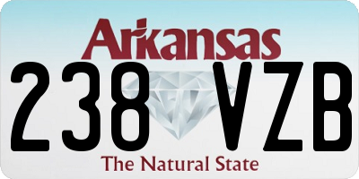 AR license plate 238VZB