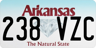 AR license plate 238VZC