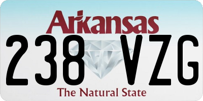 AR license plate 238VZG