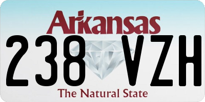 AR license plate 238VZH