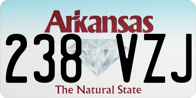 AR license plate 238VZJ