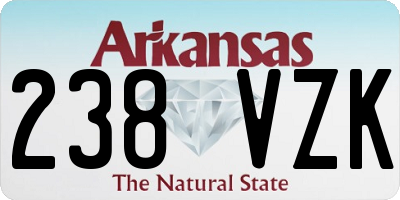 AR license plate 238VZK