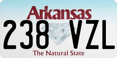 AR license plate 238VZL