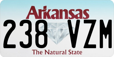 AR license plate 238VZM