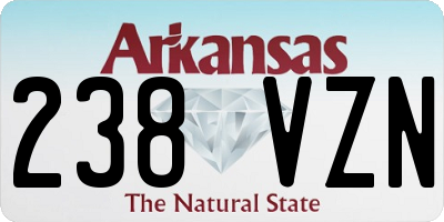 AR license plate 238VZN