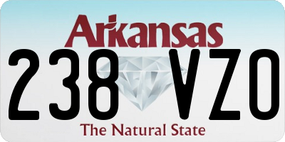 AR license plate 238VZO