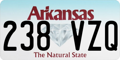 AR license plate 238VZQ