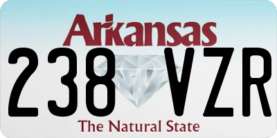 AR license plate 238VZR