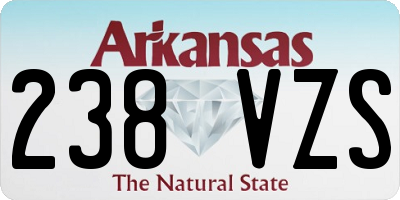 AR license plate 238VZS