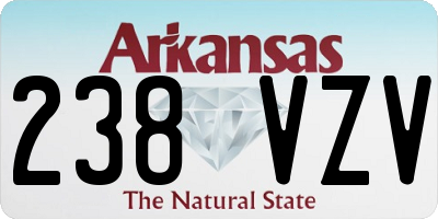 AR license plate 238VZV