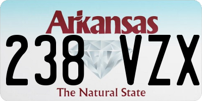AR license plate 238VZX