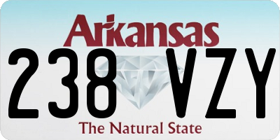 AR license plate 238VZY