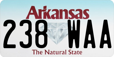 AR license plate 238WAA