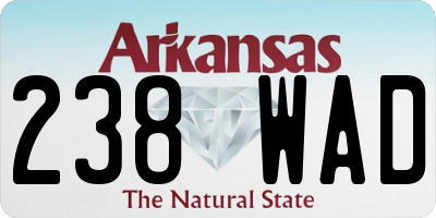AR license plate 238WAD