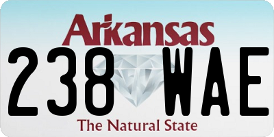 AR license plate 238WAE