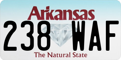 AR license plate 238WAF