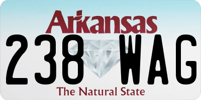 AR license plate 238WAG