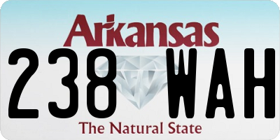 AR license plate 238WAH