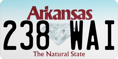 AR license plate 238WAI
