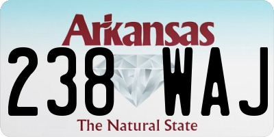 AR license plate 238WAJ
