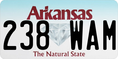 AR license plate 238WAM
