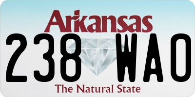 AR license plate 238WAO